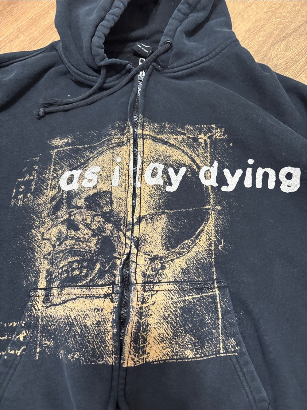 As I Lay Dying Graphic Distressed Zip-Up Hoodie Size Large - Picture 6 of 14
